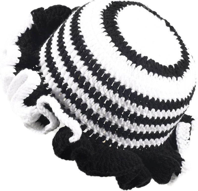 Ahouws Crochet Bucket Hat Women Trendy Knit Floppy Cap Cute Boho Handmade Beanies Outdoor Boho Travel Fishing Hat - Image 4